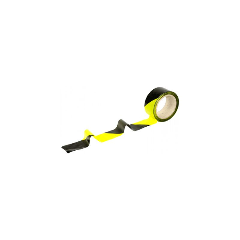 RUBAN DE SIGNALISATION JAUNE-NOIR 100M-NOVAP