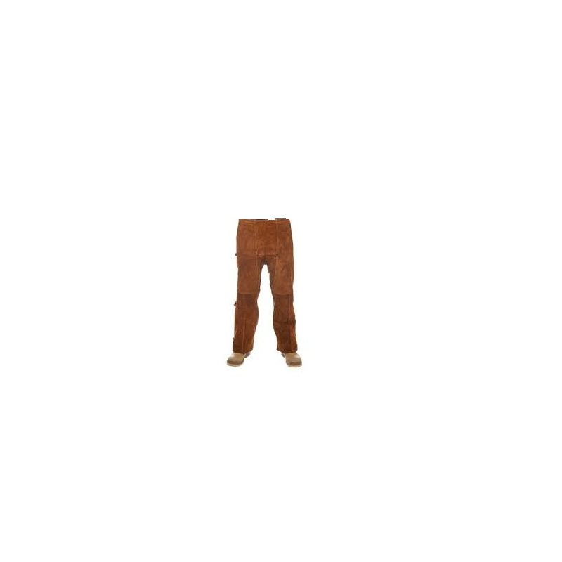 PANTALON SOUDEUR CUIR CROUTE BOVIN-T:102CM-WELDAS
