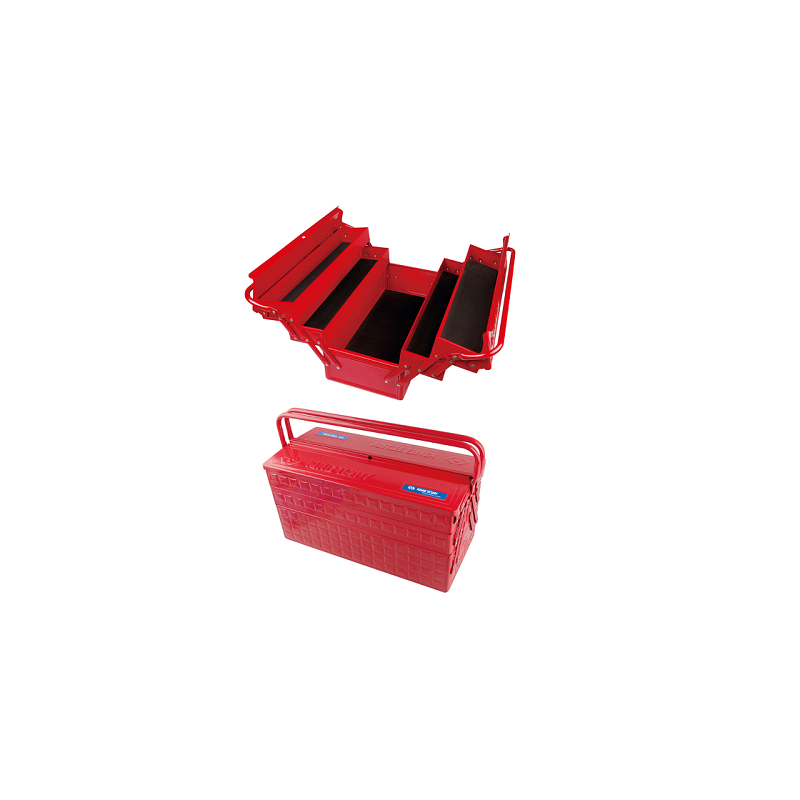 CAISSE A OUTILS METALLIQUE VIDE ROUGE-KINGTONY
