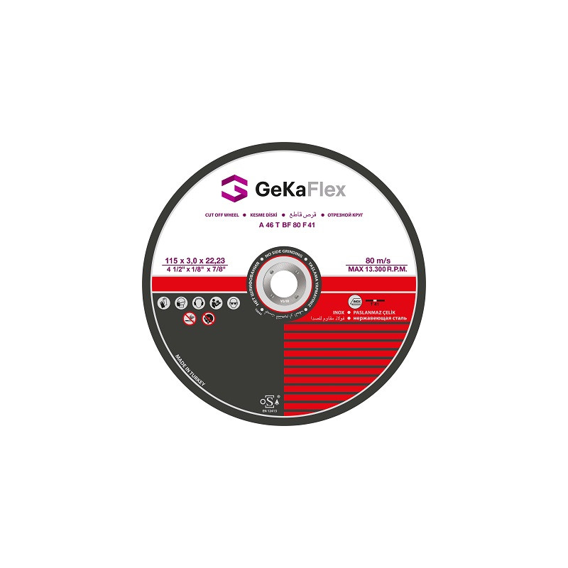 DISQUE A COUPER-- 230MMX3MM-ACIER-GEKA