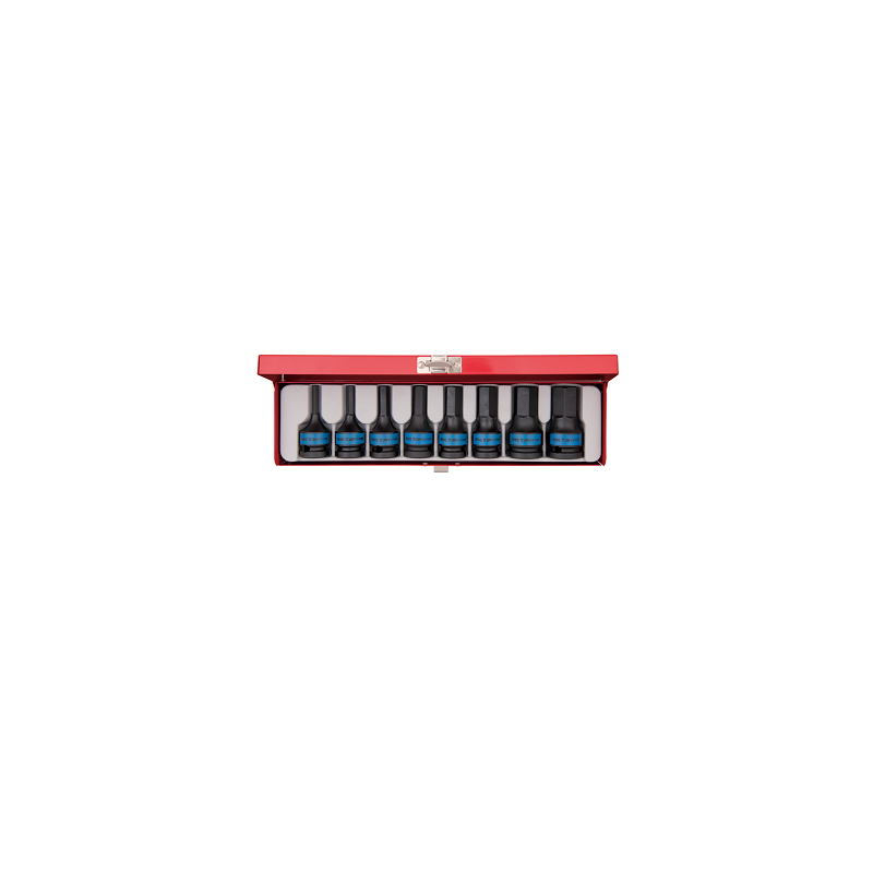 COFFRET 08 PCS-DOUILLE 1-2"-TOURNEVIS HEXAGONAL-KT