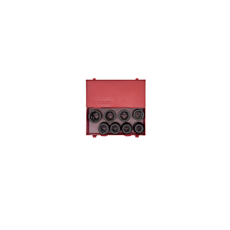 COFFRET DE 8 DOUILLES A CHOC 1'' 6PANS (24 A 41MM)