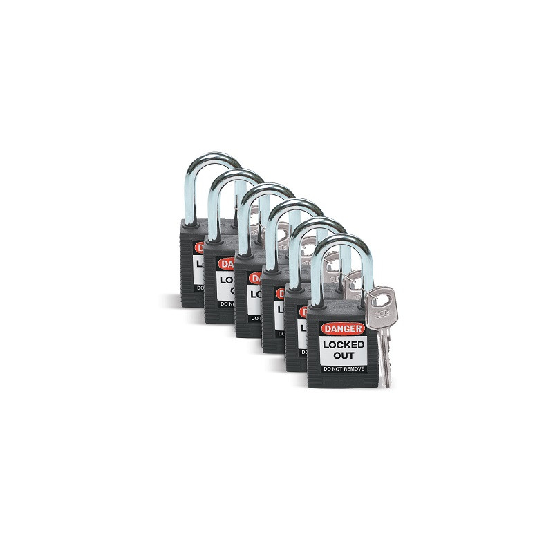 PACK 6 CADENAS DE CONSIGNATION NOIR 38MM-BRADY