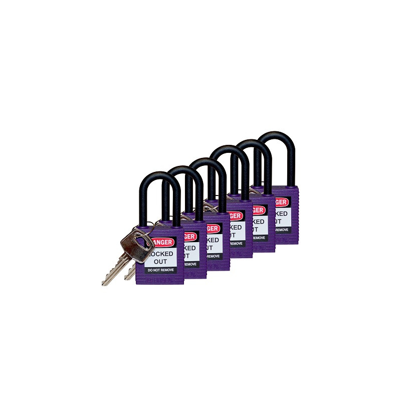 PACK 6 CADENAS DE CONSIGNATION VIOLET 38MM-BRADY