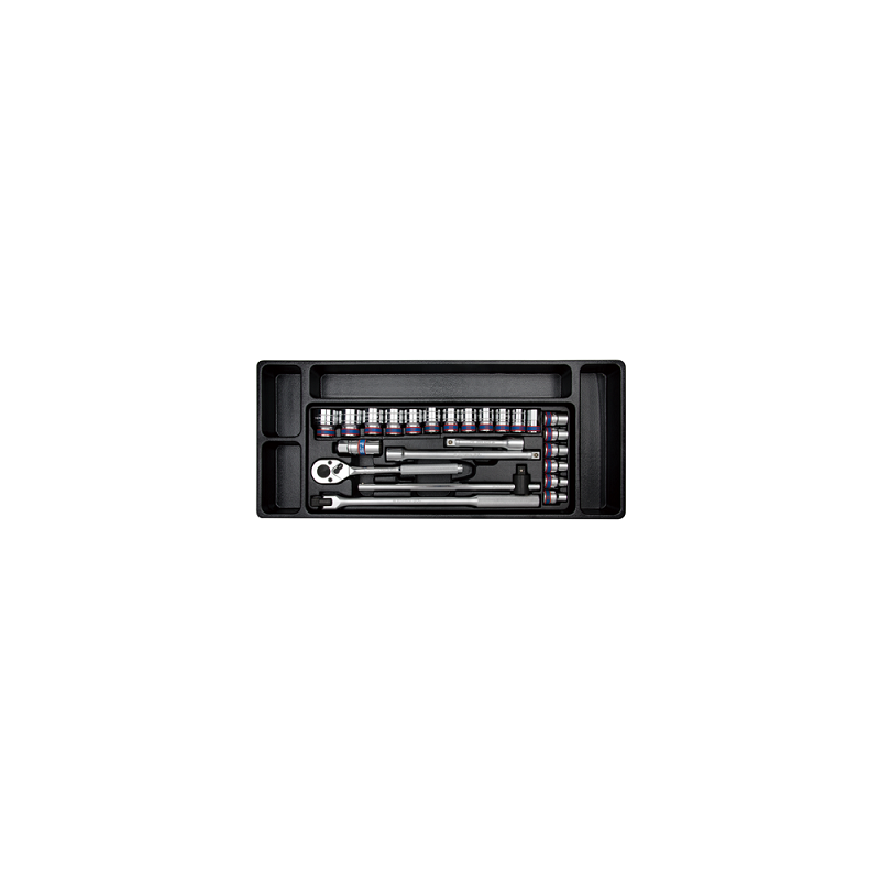 MODULE POUR SERVANTE 24PCS DOUILLE 1-2" CHROME-KT