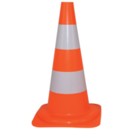 CONE SIGNALISAT PVC 750CM 2BANDES-SAFETY SOLUTION