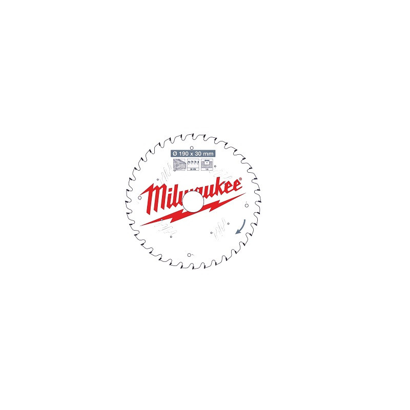 DISQUE SCIE CIRCULAIRE BOIS -190X30X1,6-MILWAUKEE