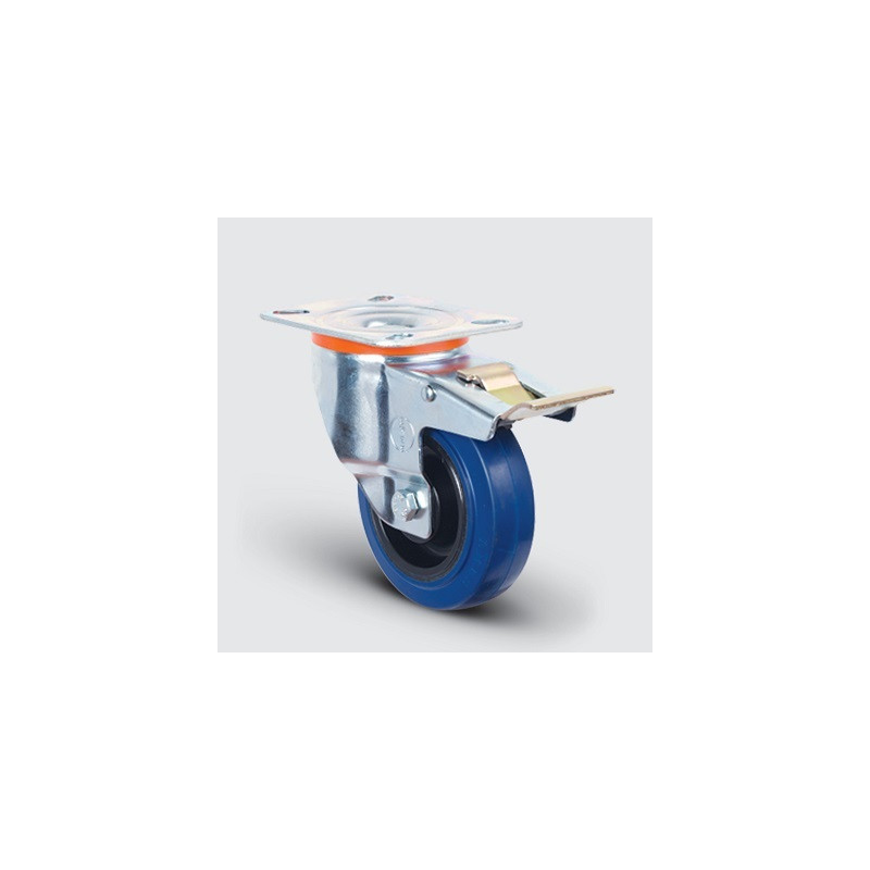 ROULETTE CAOUTCHOUC PIVOT JANTE POLY-125X37MM-EMES