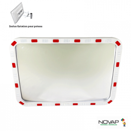 MIROIR DE SECURITE VOIE PRIVEE ROUGE-BLANC 800X600