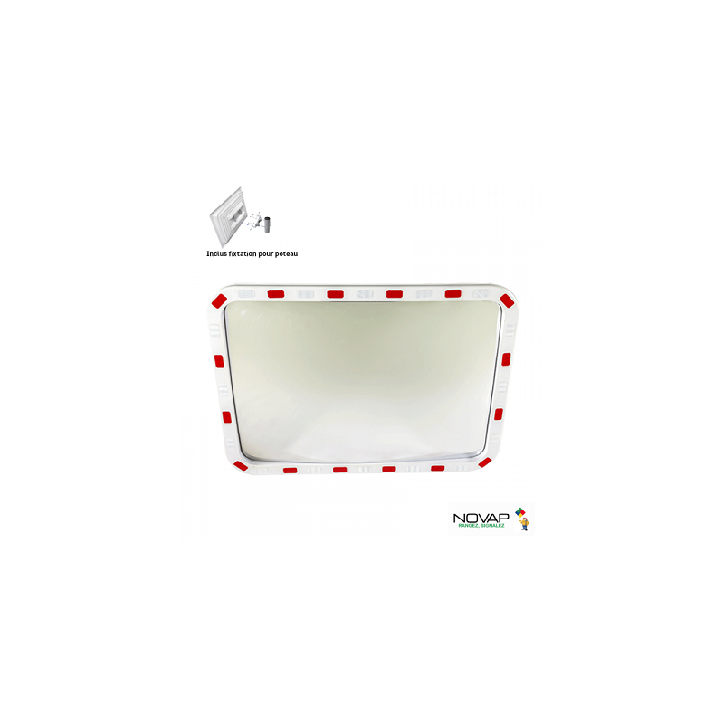 MIROIR DE SECURITE VOIE PRIVEE ROUGE-BLANC 800X600