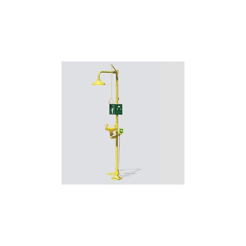 COMBINE DOUCHE+LAVE YEUX A PÉDALE-GALVA+ABS-CA