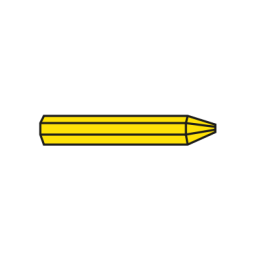 BOITE 12 CRAIE MARQUAGE HEXA. -12x120MM JAUNE-MGS