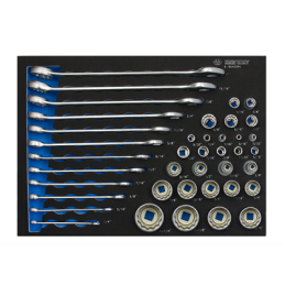 MODULE POUR SERVANTE 40 PCS DOUILLE + CLE MIXTE-KT