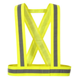 BAUDRIER HAUTE VISIBILITE JAUNE EN PVC-PORTWEST