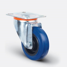 ROULETTE CAOUTCHOUC PIVOT JANTE POLY-125X37MM-EMES
