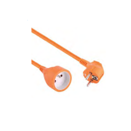 RALLONGE 1 PRISE ORANGE|3G1,5x25M-ELECTRALINE