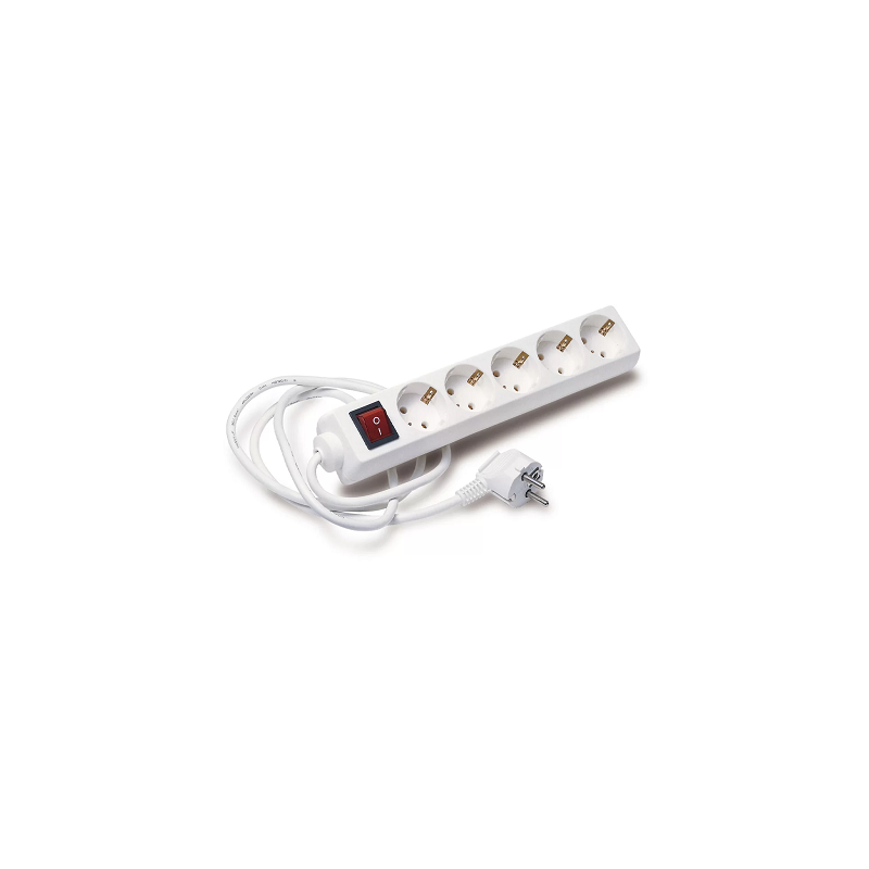 MULTIPRISE 3G1,5-1,4M-5 ENTREES 2P+T-INTERRUP-TAYG