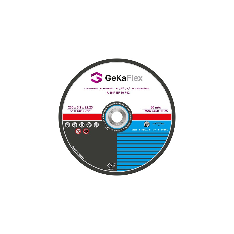 DISQUE A COUPER - 125MMX2.5MM F42 BOMBE-ACIER-GEKA