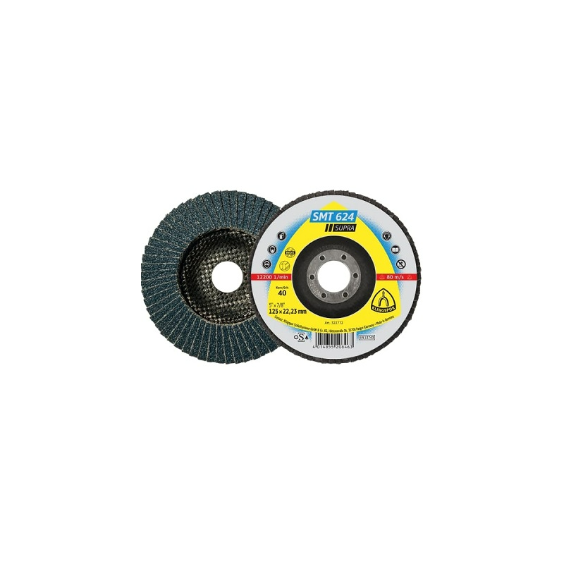 DISQUE A LAMELLES-- 115MM-GRAIN 60-INOX-KLINGSPOR