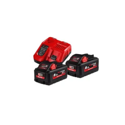 PACK BATTERIE NRG (2X8AH)+CHARGEUR RAPID-MILWAUKEE