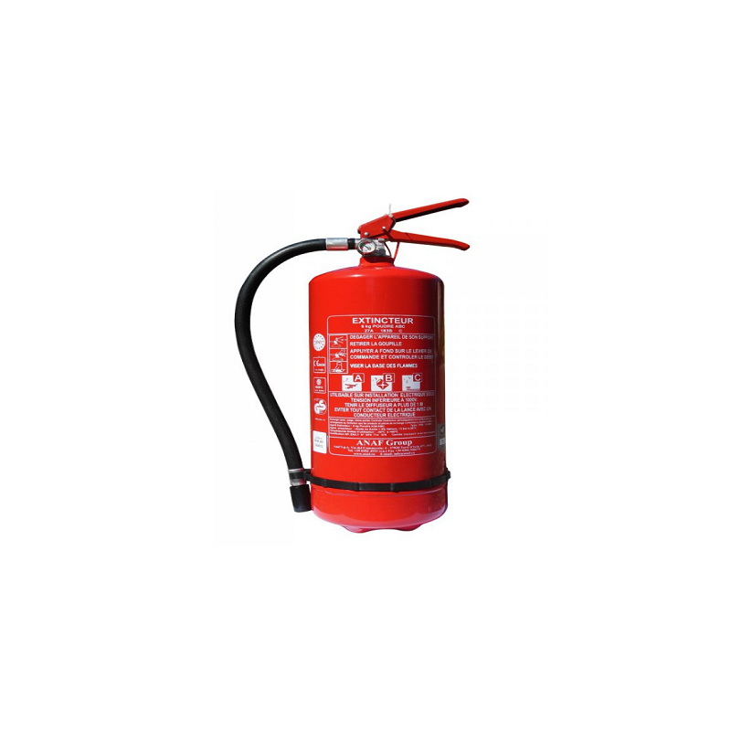 EXTINCTEUR POUDRE ABC 6KG PS6-HH EN3 NF ANAF