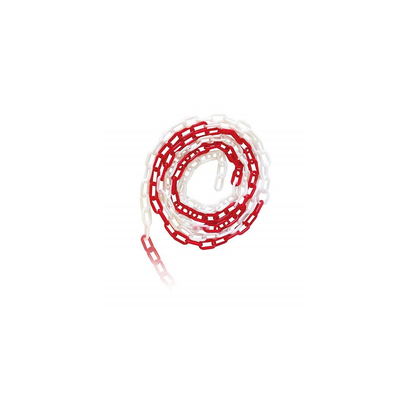 SAC 25M CHAINE -6 SIGNALISATION ROUGE-BLANC-JSP