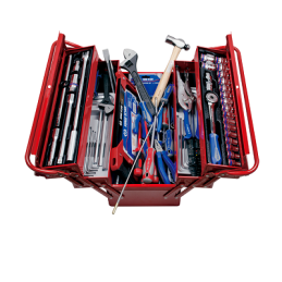CAISSE A OUTILS 132 PCS A TROIS SECTIONS-KINGTONY