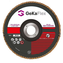 DISQUE A LAMELLES-- 125MM-GRAIN 80-OXYDE ALU-GEKA