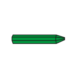 BOITE 12 CRAIE MARQUAGE HEXA. -12x120MM VERT-MGS