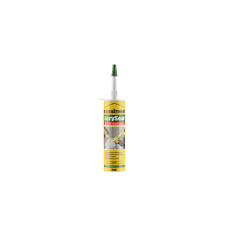 MASTIC ACRYLIQUE 300ml BLANC - TITAN
