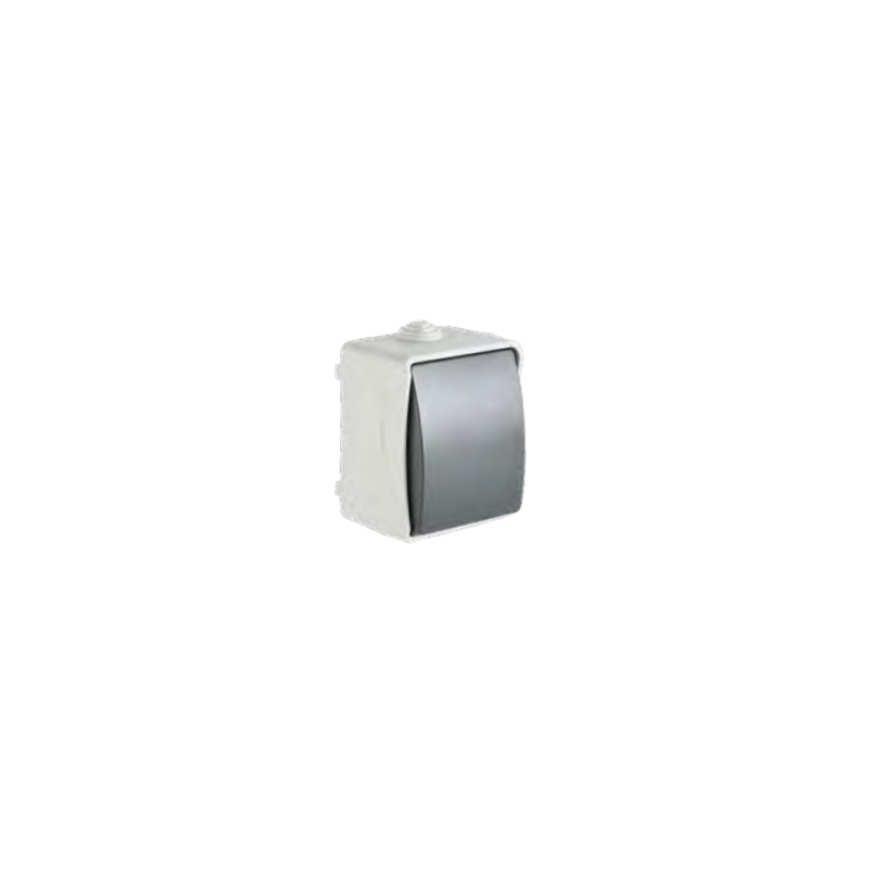 INTERRUPTEUR POUSSOIR BLANC-GRIS|IP54-ELECTRALINE INTERRUPTEUR POUSSOIR BLANC-GRIS|IP54-ELECTRALINE