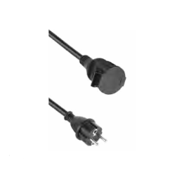 RALLONGE 1 PRISE NOIR|3G2,5x10M|IP44-ELECTRALINE