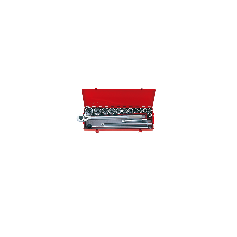 COFFRET DOUILLES 3-4' 12 PANS + ACCES 16 PC