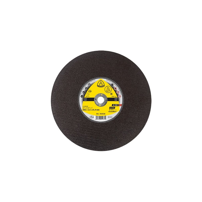 DISQUE A COUPER-Ø 356X2,5X25.4MM-ACIER-KLINGSPOR DISQUE A COUPER-Ø 356X2,5X25.4MM-ACIER-KLINGSPOR