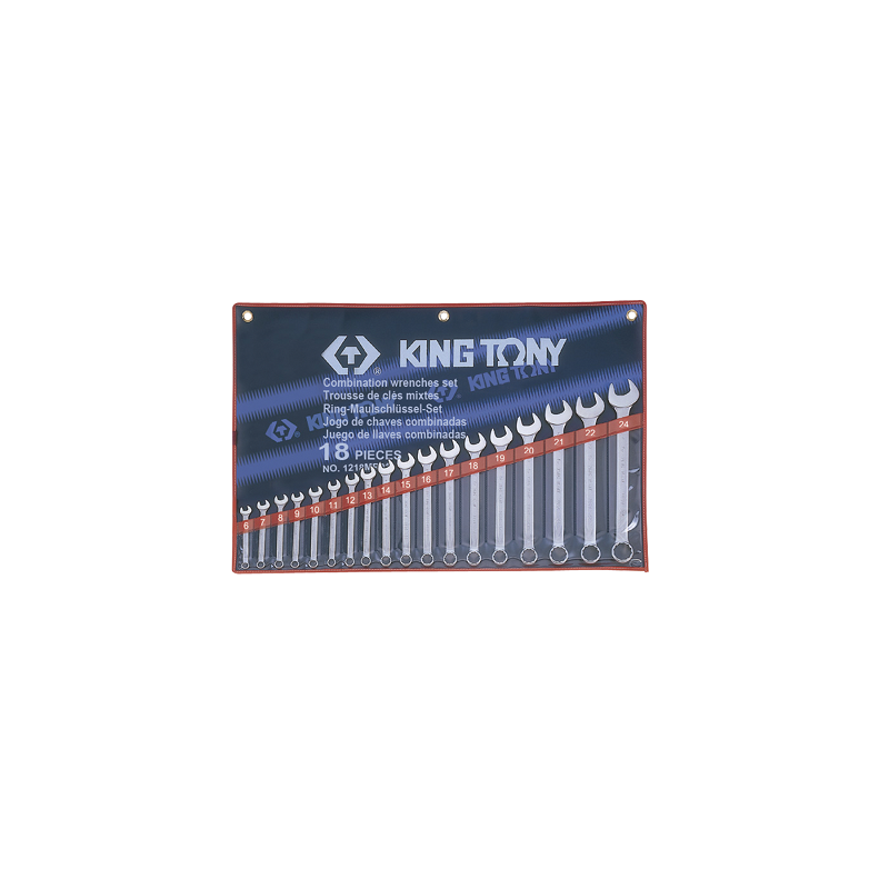 TROUSSE DE 18 CLÉS MIXTES 6 À 24 MM (12D18MRN)-KT TROUSSE DE 18 CLÉS MIXTES 6 À 24 MM (12D18MRN)-KT