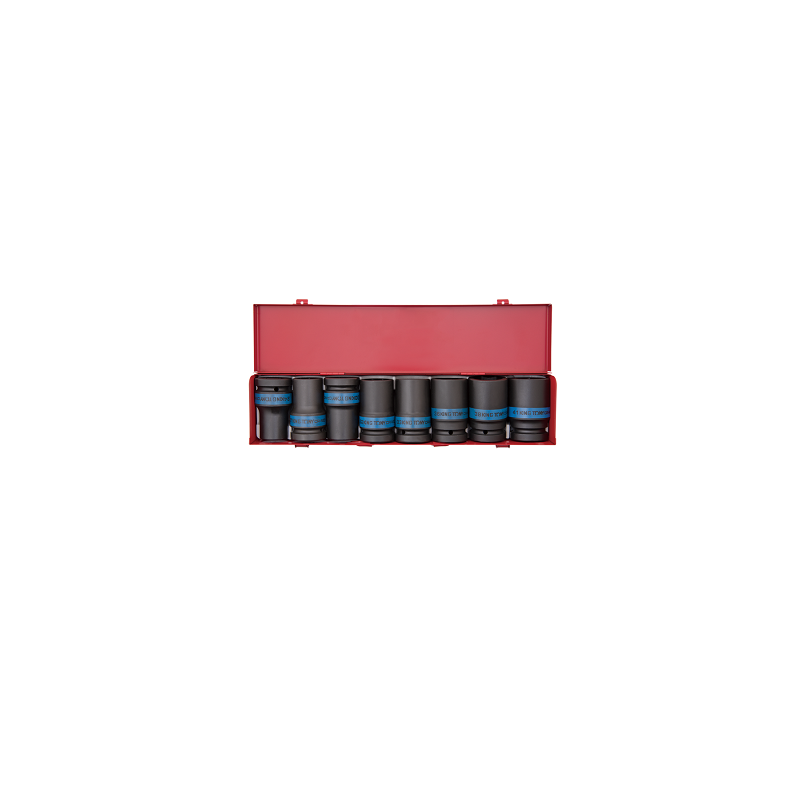 COFFRET DE 8 DOUILLES A CHOC 1'' LONG (24 A 41MM)