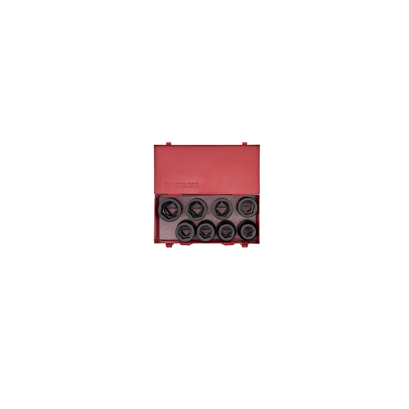 COFFRET DE 8 DOUILLES A CHOC 6 PANS 1' - INCH COFFRET DE 8 DOUILLES A CHOC 6 PANS 1' - INCH