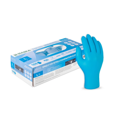 BOITE 100 GANT NITRILE JETABLE-8/M-HAIKA-GLOBUS