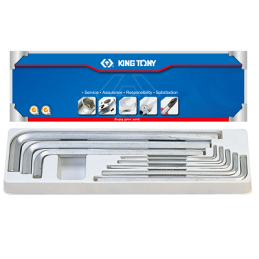 COFFRET DE 8 CLES MALES 6 PANS EXTRA LONGUES(INCH)