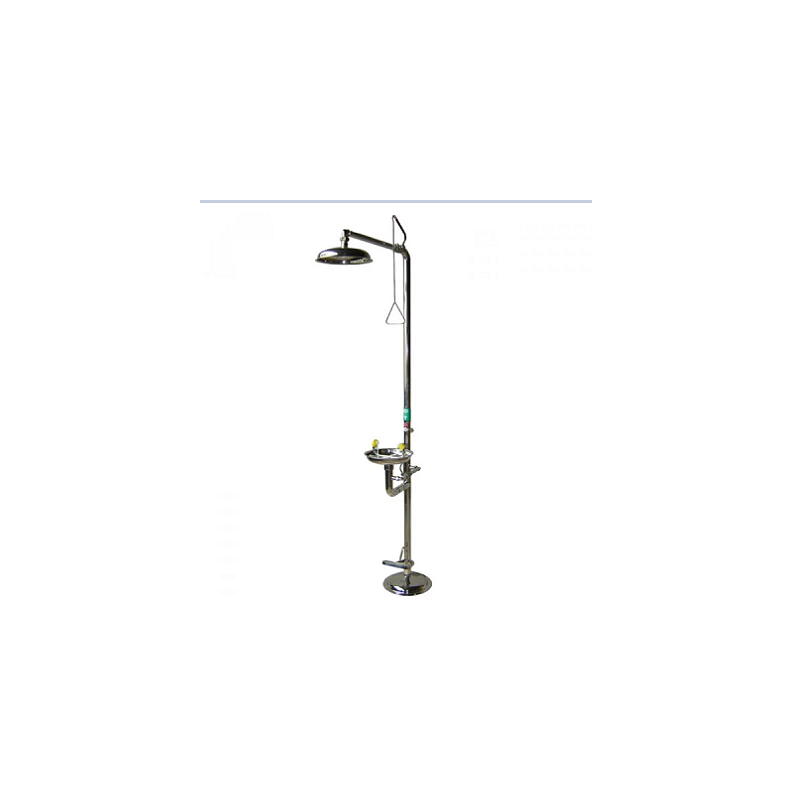 COMBINE DOUCHE+LAVE YEUX A PÉDALE-TOUT EN INOX-CA COMBINE DOUCHE+LAVE YEUX A PÉDALE-TOUT EN INOX-CA