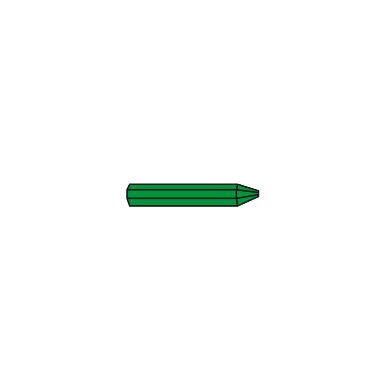 BOITE 12 CRAIE MARQUAGE HEXA. -12x120MM VERT-MGS BOITE 12 CRAIE MARQUAGE HEXA. -12x120MM VERT-MGS