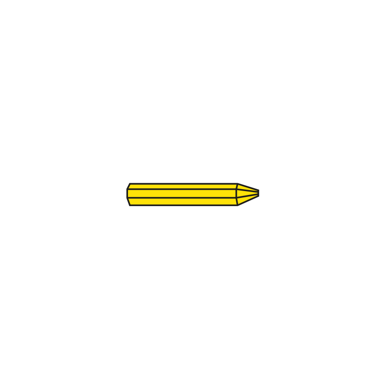 BOITE 12 CRAIE MARQUAGE HEXA. -12x120MM JAUNE-MGS BOITE 12 CRAIE MARQUAGE HEXA. -12x120MM JAUNE-MGS