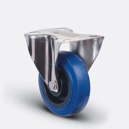 ROULETTE CAOUTCHOUC FIXE JANTE POLY-100X32MM-EMES