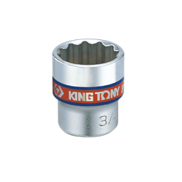 Douille courte chromée 3-8" 12 p 11-32"-KINGTONY
