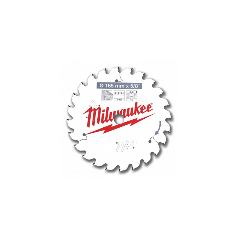 DISQUE SCIE CIRCULAIRE BOIS -165X16X1,6-MILWAUKEE DISQUE SCIE CIRCULAIRE BOIS -165X16X1,6-MILWAUKEE