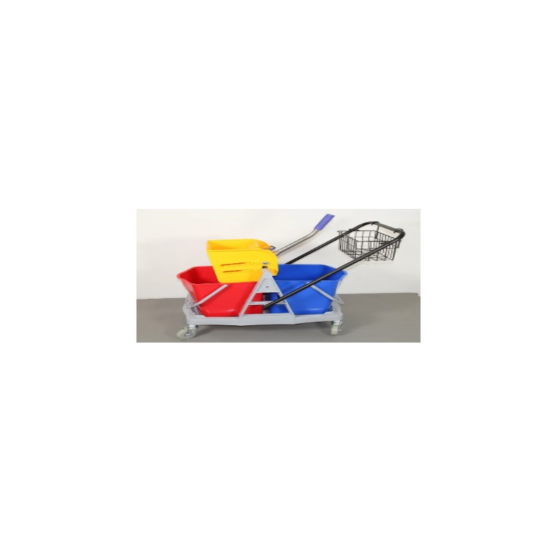CHARIOT DE MENAGE 2 SEAU X15L+1 PRESSE LAP-DAUPHIN CHARIOT DE MENAGE 2 SEAU X15L+1 PRESSE LAP-DAUPHIN
