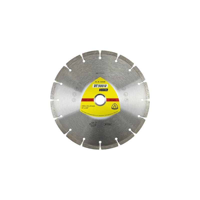 DISQUE DIAMANT ∅230X2.6X22.23MM-DT300U-KLINGSPOR