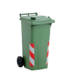 CONTENEUR A DECHETS 120 L PEHD +2 ROUES 200MM