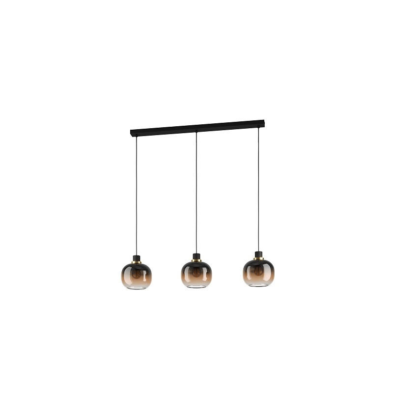 LUSTRE OILELLA NOIR MARRON x3-190MMx0,95x1,1M-EGLO LUSTRE OILELLA NOIR MARRON x3-190MMx0,95x1,1M-EGLO