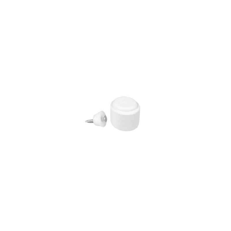 BUTOIR CAOUTCHOUC BLANC A VIS -30x37MM-BRICARD